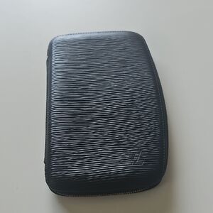 Louis Vuitton Black Epi Zip Organizer Wallet Clutch